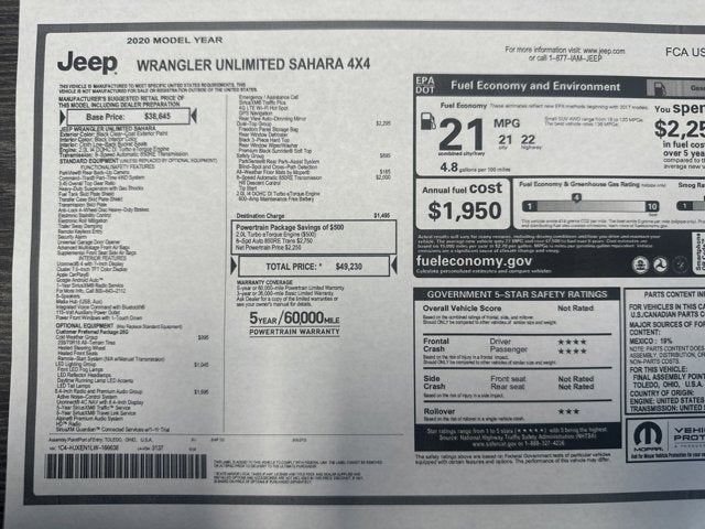 2020 Jeep Wrangler Unlimited Sahara