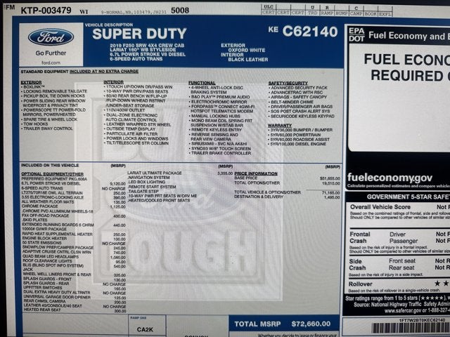 2019 Ford Super Duty F-250 SRW LARIAT